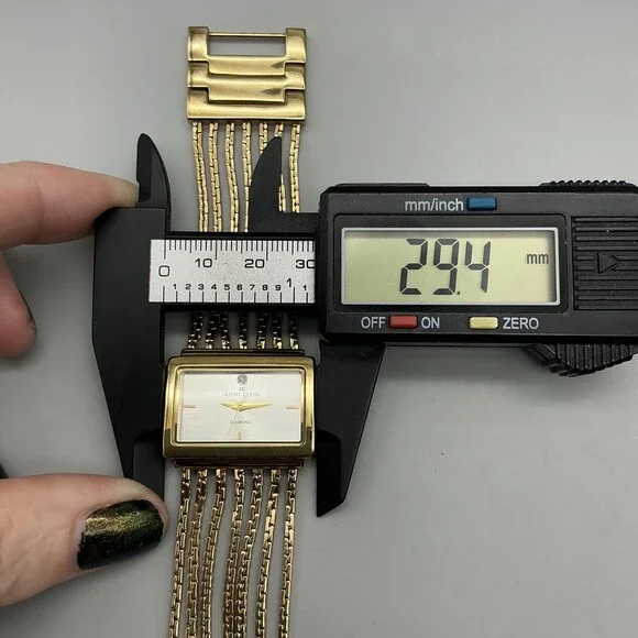Anne Klein Womens Watch 29mm Gold Tone Diamond Multi Strand New Battery 7" - Picture 9 of 11